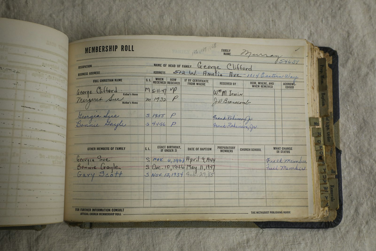 A bound, consecutively numbered notary journal