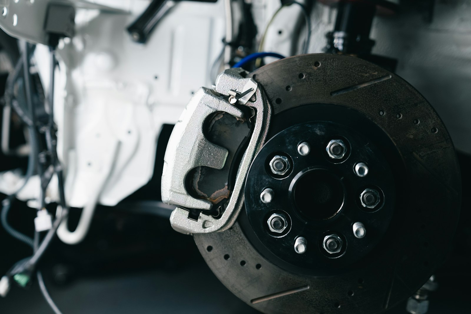 Brakes checked during a Pennsylvania safety inspection