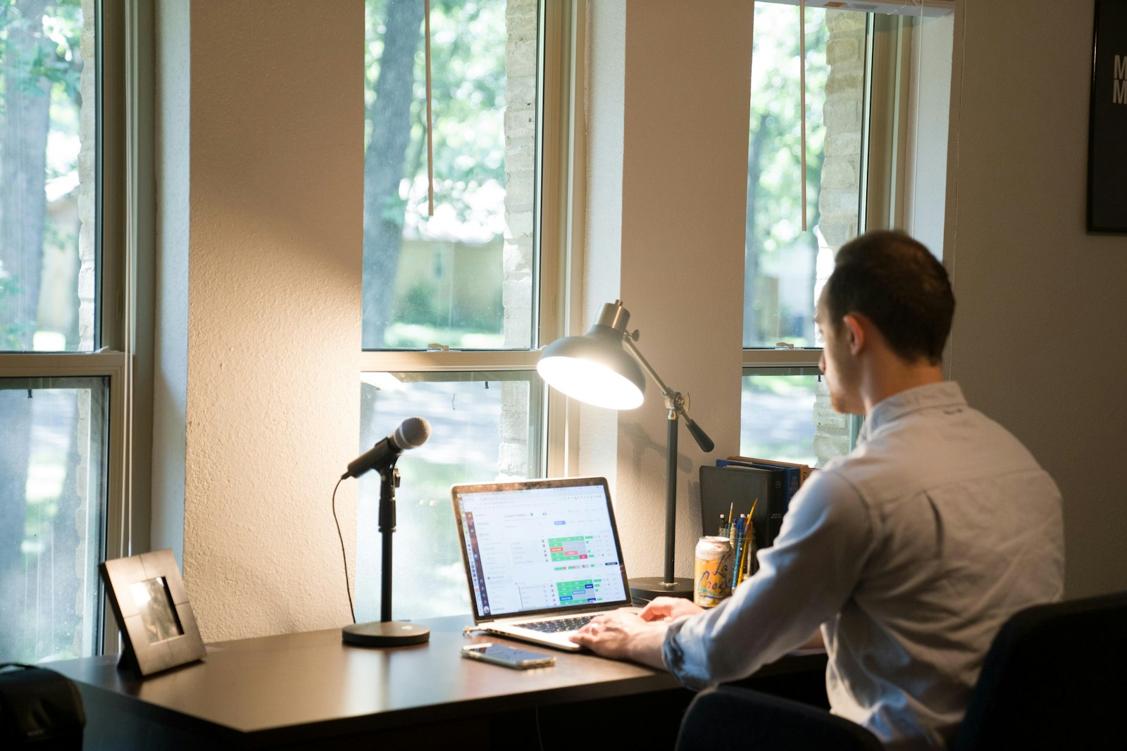 A Lehigh Valley home business owner at work