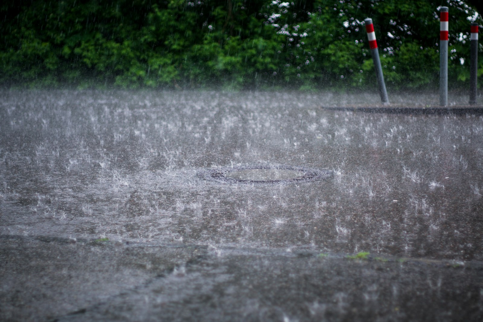 Surface water flooding a Pennsylvania street